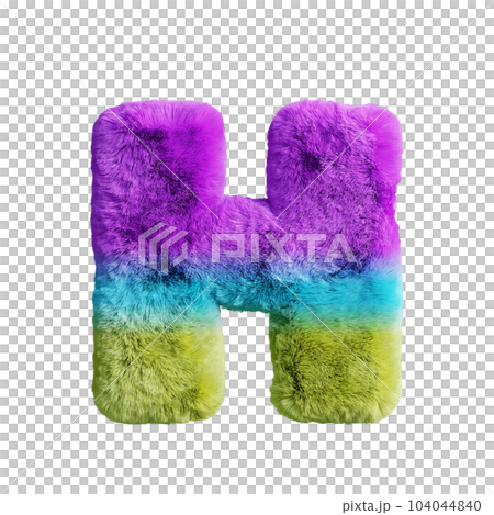 uppercase H. Fluffy letters in pastel colors. uppercase H. Fluffy letters in pastel colors. 104044840