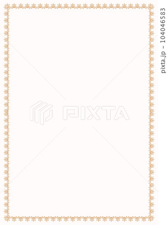 Golden ornamental frame for invitations 104046583