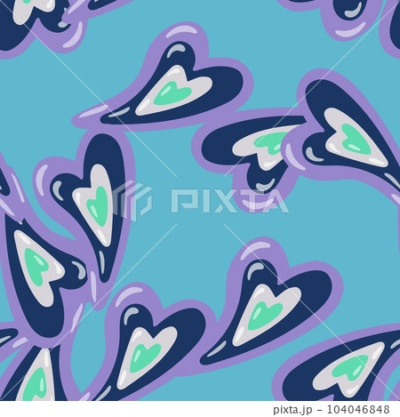Vintage hearts seamless pattern. 14 february wallpaper. Valentine's Day backdrop. 104046848