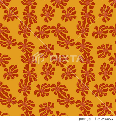 Vintage stylized flowers background. Decorative retro abstract bud flower seamless pattern. Vintage stylized flowers background. Decorative retro abstract bud flower seamless pattern. 104046853