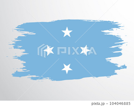 Brush vector flag of Micronesia Brush vector flag of Micronesia 104046885
