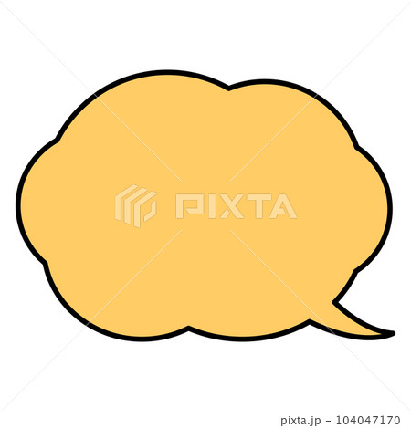 シンプルで使いやすい雲の吹き出し シンプルで使いやすい雲の吹き出し 104047170