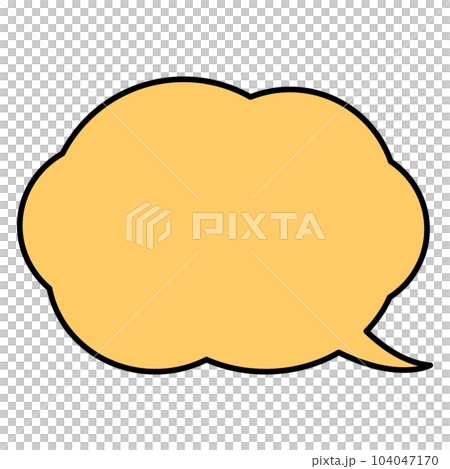 シンプルで使いやすい雲の吹き出し シンプルで使いやすい雲の吹き出し 104047170