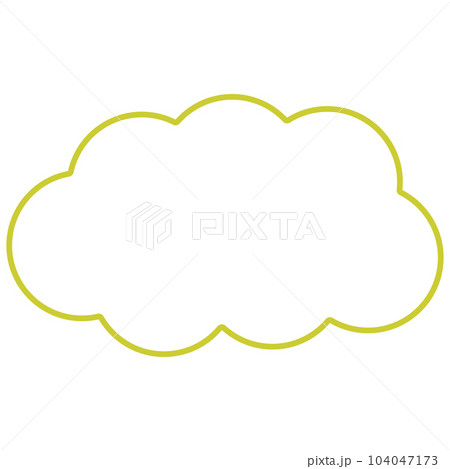 シンプルで使いやすい雲の吹き出し 104047173
