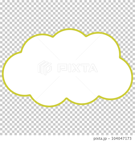 シンプルで使いやすい雲の吹き出し 104047173