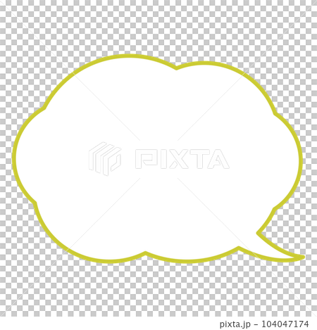 Simple and easy to use cloud speech bubble 104047174