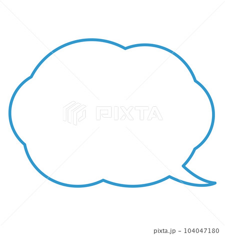 シンプルで使いやすい雲の吹き出し 104047180