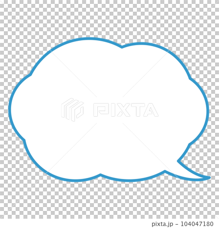 シンプルで使いやすい雲の吹き出し 104047180
