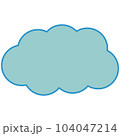 シンプルで使いやすい雲の吹き出し 104047214