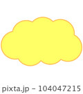 シンプルで使いやすい雲の吹き出し 104047215