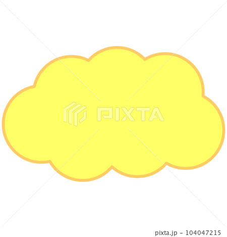 シンプルで使いやすい雲の吹き出し シンプルで使いやすい雲の吹き出し 104047215