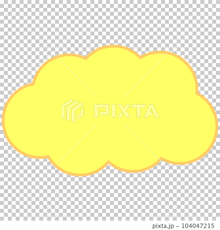 シンプルで使いやすい雲の吹き出し シンプルで使いやすい雲の吹き出し 104047215