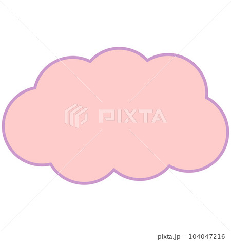 シンプルで使いやすい雲の吹き出し 104047216