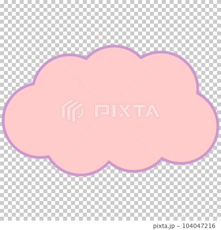 シンプルで使いやすい雲の吹き出し 104047216