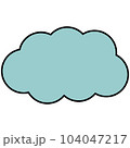 シンプルで使いやすい雲の吹き出し 104047217