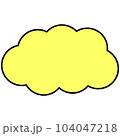 シンプルで使いやすい雲の吹き出し 104047218