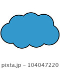 シンプルで使いやすい雲の吹き出し 104047220