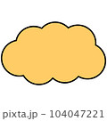 シンプルで使いやすい雲の吹き出し 104047221