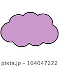 シンプルで使いやすい雲の吹き出し 104047222