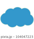 シンプルで使いやすい雲の吹き出し 104047223