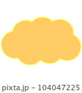 シンプルで使いやすい雲の吹き出し 104047225