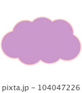 シンプルで使いやすい雲の吹き出し 104047226