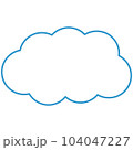 シンプルで使いやすい雲の吹き出し 104047227