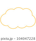 シンプルで使いやすい雲の吹き出し 104047228