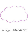シンプルで使いやすい雲の吹き出し 104047229
