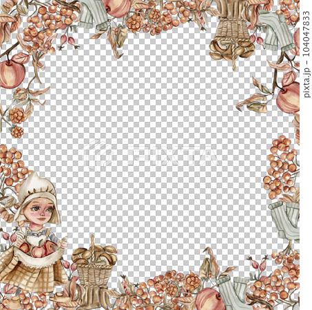 Watercolor autumn square frame with leaves llustration of autumn for scrapbooking, invitation,greetings cards, party decoration,wedding stationary, greetings, fashion,posters, background. Watercolor autumn square frame with leaves llustration of autumn for scrapbooking, invitation,greetings cards, party decoration,wedding stationary, greetings, fashion,posters, background. 104047833