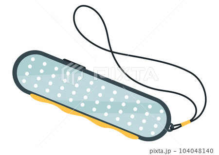 Flashlight of light icon with spotlight or flash function. Light lantern isolated on white background. Vector cartoon illustration 104048140