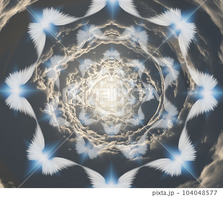 Angels in tunnel of clouds 104048577