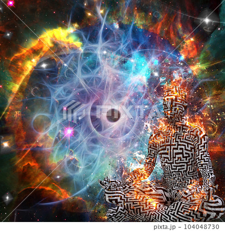 Flaming meditation 104048730