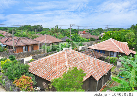 【竹富島の集落】 沖縄県八重山郡竹富町竹富 104050583