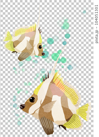 好朋友熱帶魚插畫 104051301