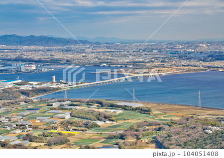 【蔵王山展望台からの風景】 愛知県田原市浦町蔵王 104051408