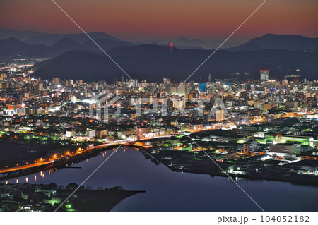 【屋島展望台からの風景 (夜景)】 香川県高松市屋島東町 屋島山上 104052182