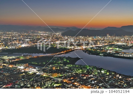 【屋島展望台からの風景 (夜景)】 香川県高松市屋島東町 屋島山上 104052194
