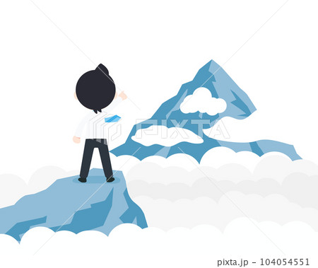 SD Business Looking at the target on a high mountain away 104054551