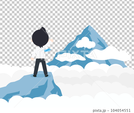 SD Business Looking at the target on a high mountain away 104054551