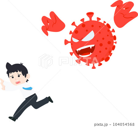 SD Business Man is Running away from the Corona Virus Covid 19 SD Business Man is Running away from the Corona Virus Covid 19 104054568
