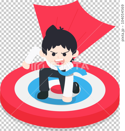 SD Business Man Landed at the center of the target 104054569