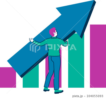 Clean Expressive Finance Character Scene. Vector illustration eps10 104055093