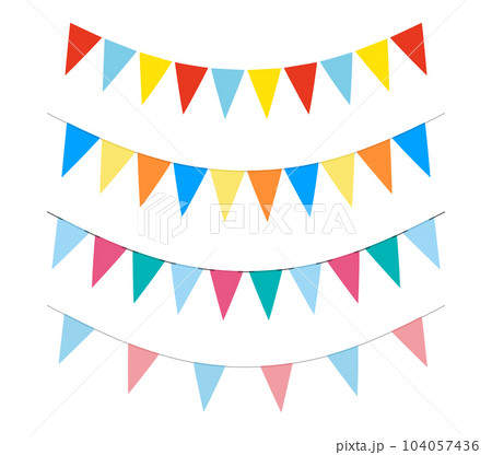 カラフルなガーランドのセット 104057436