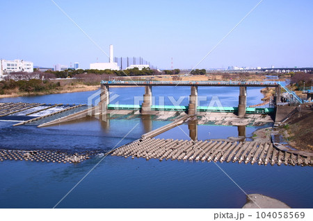 目久尻川の堰 104058569