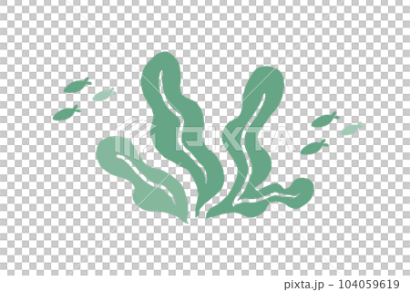 Underwater fish and seaweed illustration Underwater fish and seaweed illustration 104059619