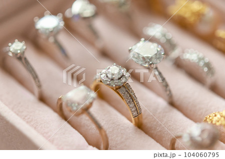 Jewelry diamond rings in box Jewelry diamond rings in box 104060795