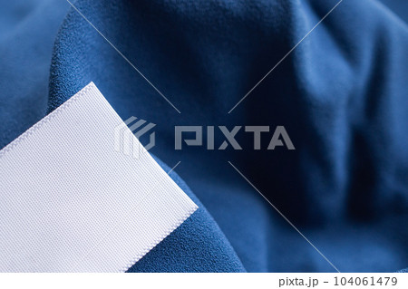 laundry care clothing label on blue dress laundry care clothing label on blue dress 104061479