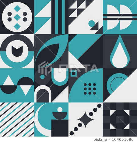Abstract geometric pattern design in modern style. Vector illustration. 104061696