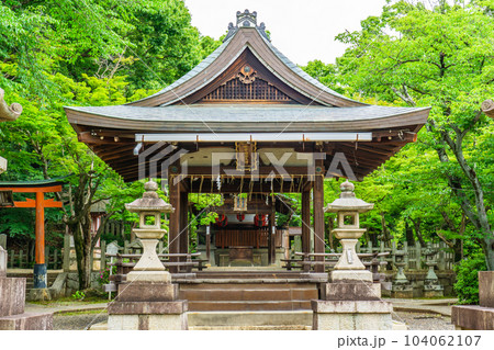 京都市左京区の竹中稲荷神社 拝殿 京都市左京区の竹中稲荷神社 拝殿 104062107